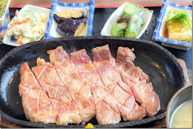 別府 お食事処 燈を食レポ サーロイン赤身ステーキ定食200g（2,740円）