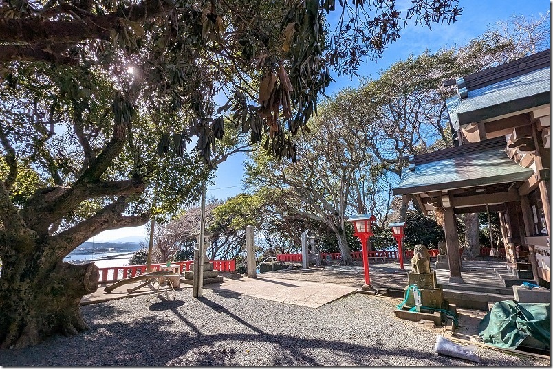 絶景の海を見下ろせる織幡神社 135段の石段を登る【福岡県宗像市】 絶景の海を見下ろせる織幡神社 135段の石段を登る【福岡県宗像市】