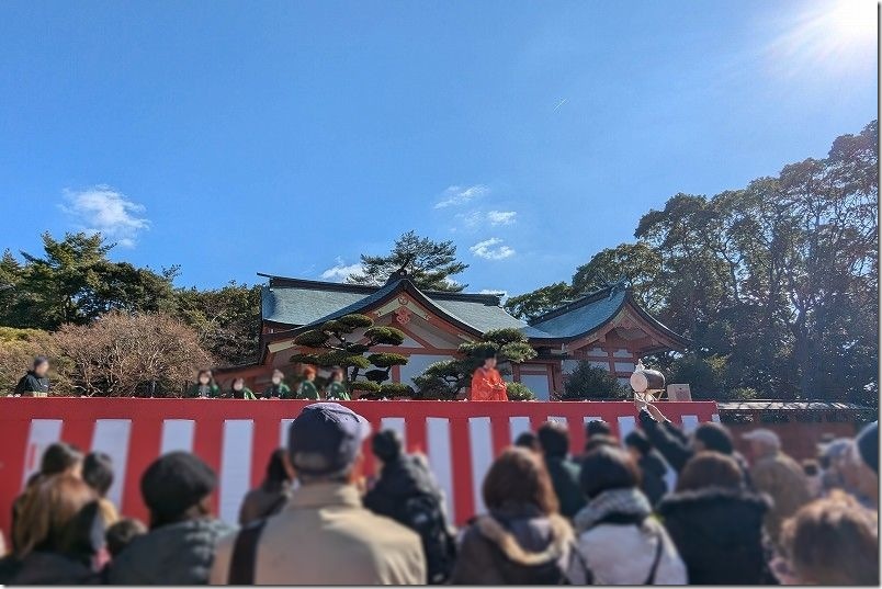 紅葉八幡宮の節分祭、神主さんのお話とお祓いから 紅葉八幡宮の節分祭、神主さんのお話とお祓いから
