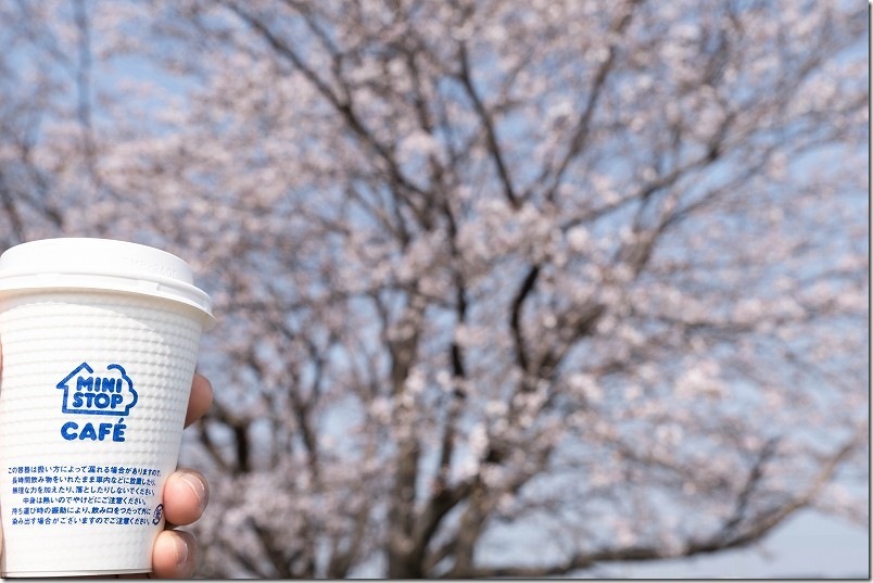 うきは駅の駅舎|近くのコンビニへ珈琲を!(桜をバックに珈琲) うきは駅の駅舎|近くのコンビニへ珈琲を!(桜をバックに珈琲)