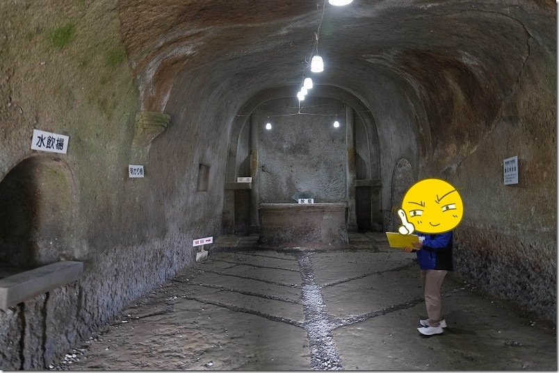長崎県佐世保市にある無窮洞、ボランティアの説明有り