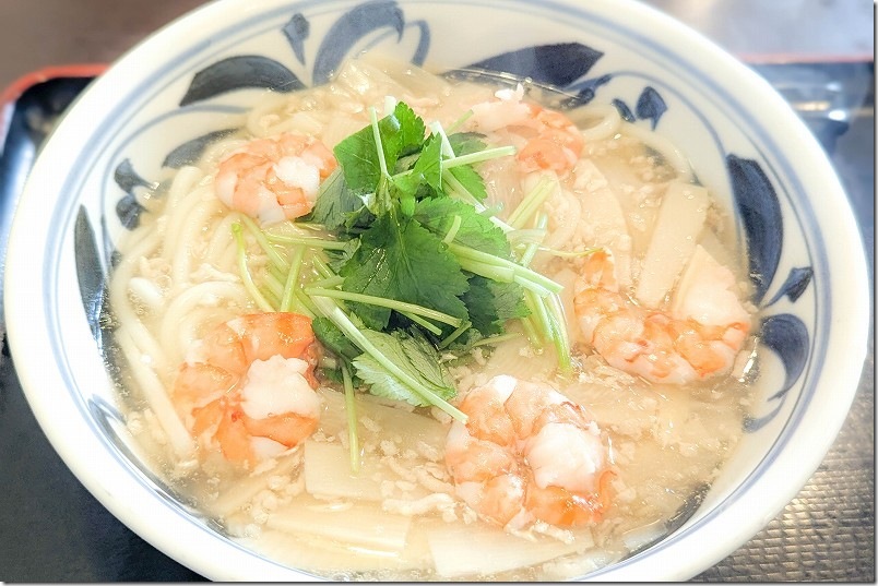 季節限定 筍、海老、鶏そぼろの香りあんかけうどん 830円｜【実食】うどん豊前屋