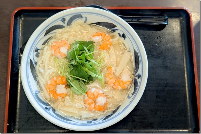 季節限定 筍、海老、鶏そぼろの香りあんかけうどん 830円｜【実食】うどん豊前屋