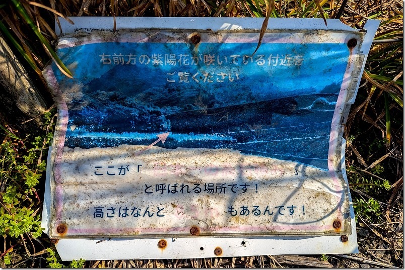 南川原の棚田にある、日本一の高石積は高さ8m50cmの説明書き・看板
