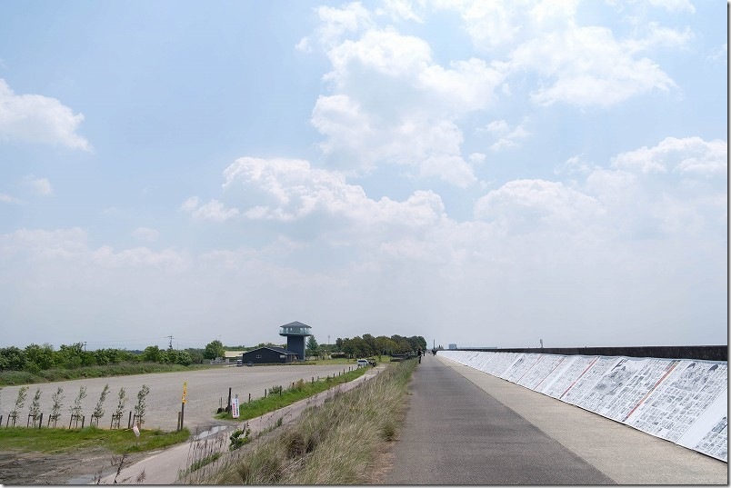 キングダム読破堤の臨時駐車場｜干潟よか公園