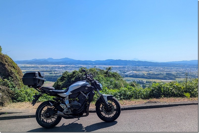 バイクで不動岩展望台へ｜不動岩展望台からの景観