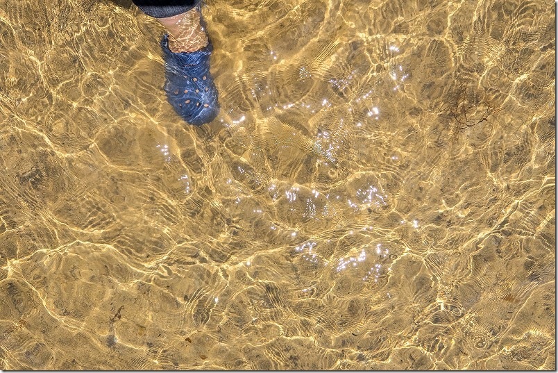 壱岐・ツインビーチ（小水浜海水浴場）へサンダルで水遊び