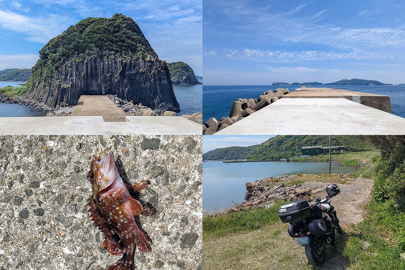 壱岐・柄杓粒の柱状節理へ｜御手洗防波堤でワーム釣りも楽しんでみた！