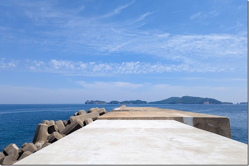 大海原に突き出す御手洗防波堤｜壱岐で釣り