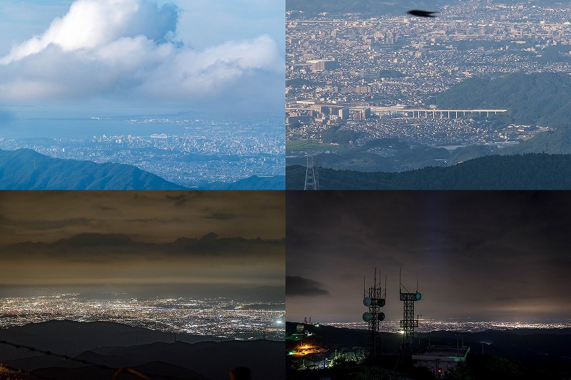 脊振山1055mからの景色｜博多湾の客船・九州新幹線・福岡タワー・筑後川を朝・夕・夜景で撮影
