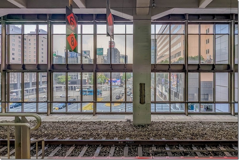 博多駅16番ホームの0キロポストの場所|博多南線起点 博多駅16番ホームの0キロポストの場所|博多南線起点