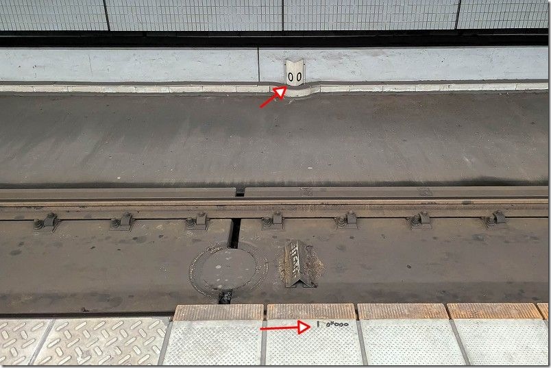 小倉駅・日豊本線の0キロポストを探索|1番線ホームに0m000の記載もあり 小倉駅・日豊本線の0キロポストを探索|1番線ホームに0m000の記載もあり